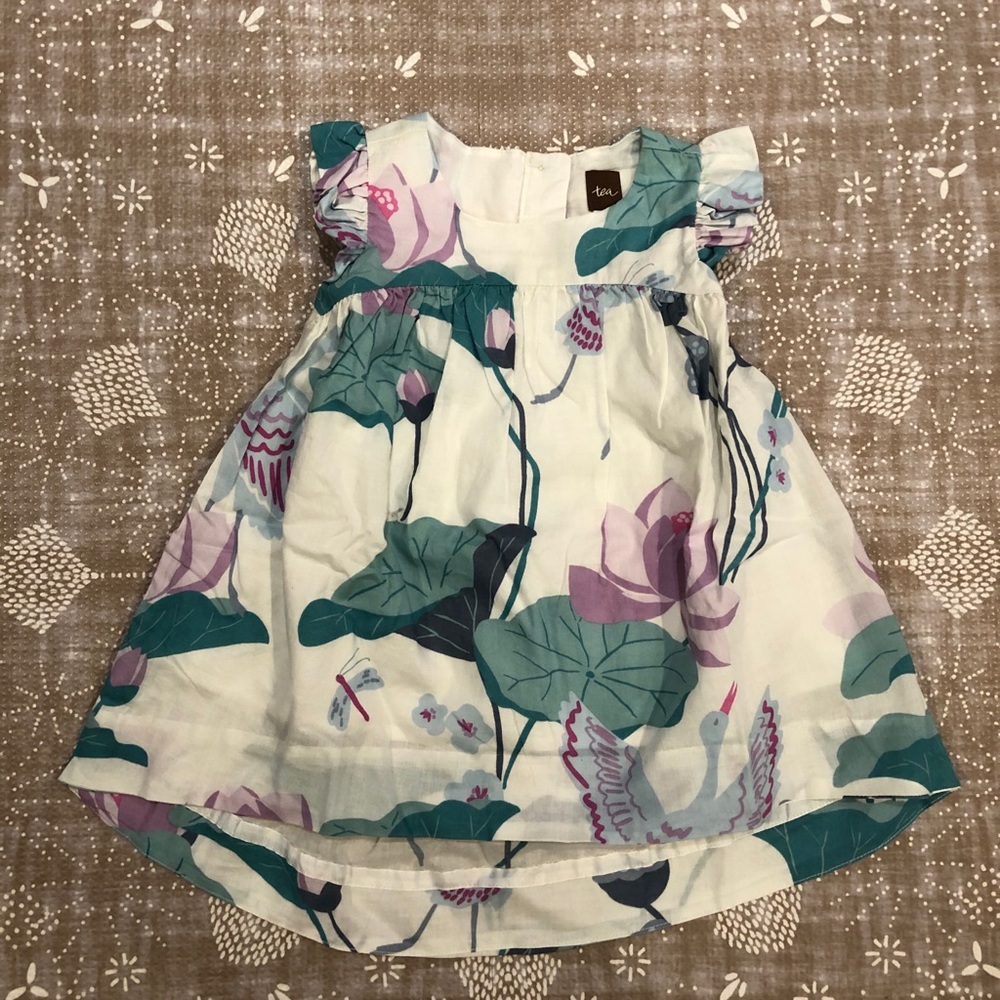 Baby Girl’s Tea Collection Printed High Low Dress